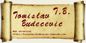 Tomislav Budečević vizit kartica